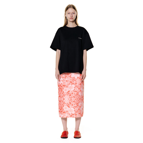 Flower Midi Skirt (Orange)